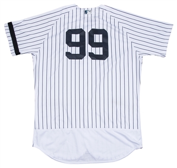 2017 Aaron Judge Game Used New York Yankees Rookie Season Home Jersey Used On 9/20/17 For Career Home Run #49 (MLB Authenticated, Sports Investors & Yankees-Steiner)-Photo Matched